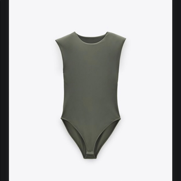 Zara Tops - ZARA olive bodysuit- L